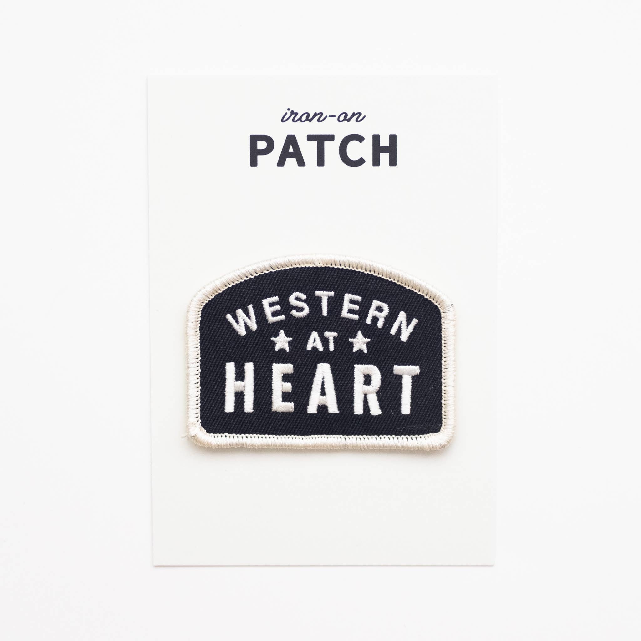 Western at Heart Embroidered Iron on Patch