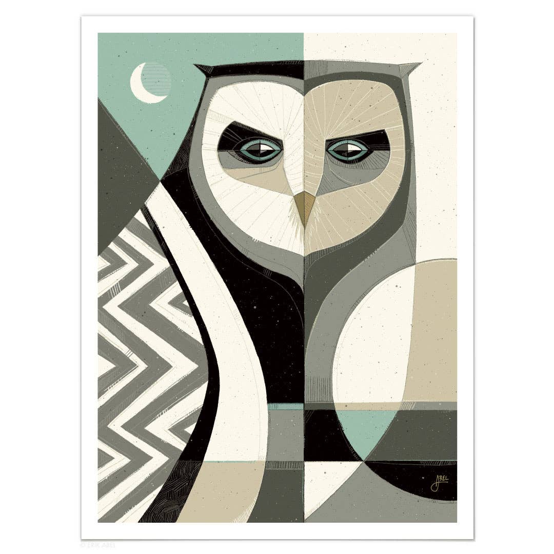 Who? Blue - Giclee 9x12 Print
