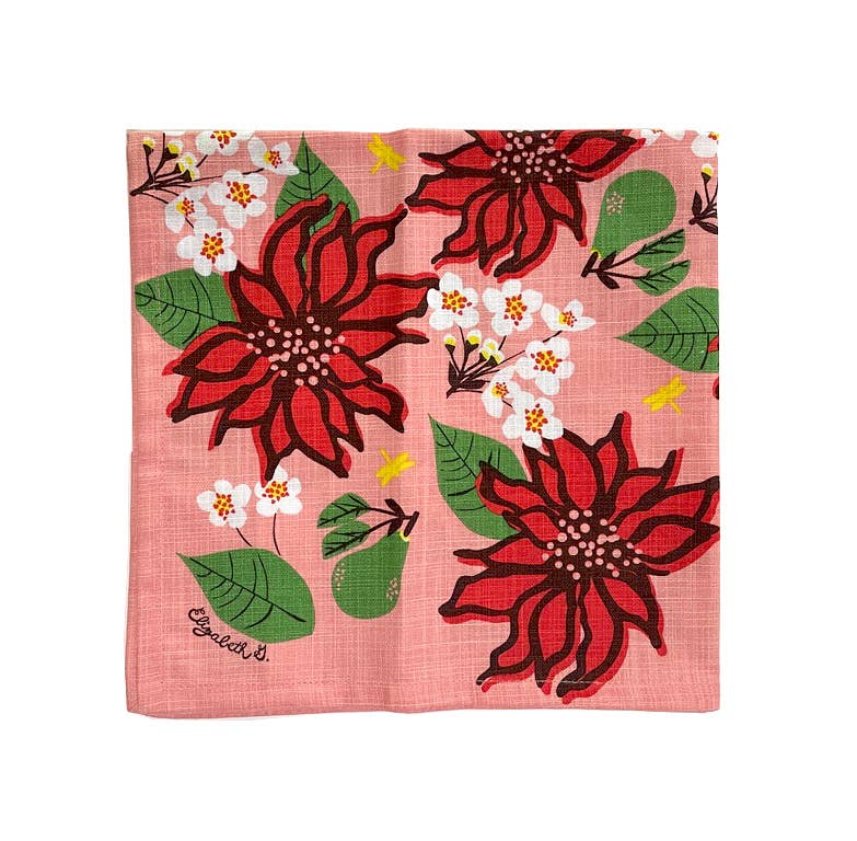 Poinsettia Napkin Set of 4