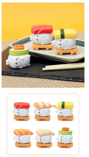 Molang's Sushi Shop Random Figure Deco Toy - Limited