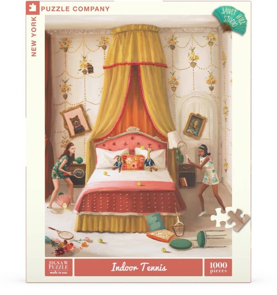 Indoor Tennis Puzzle by Janet Hill