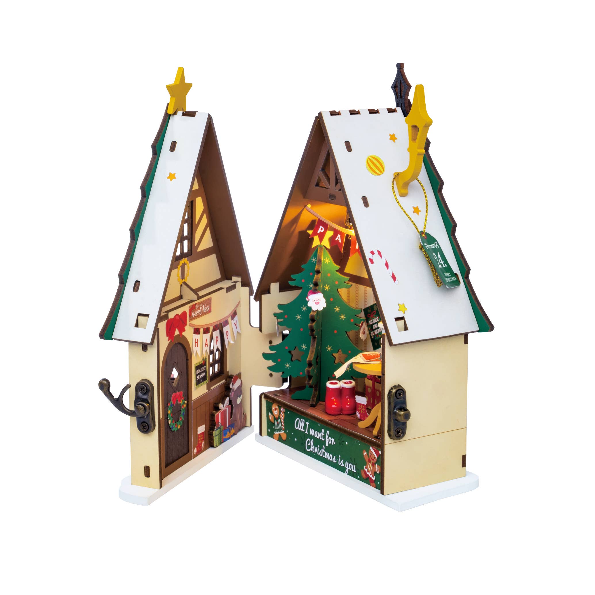 Twinkling Christmas House: DIY Miniature House Kit