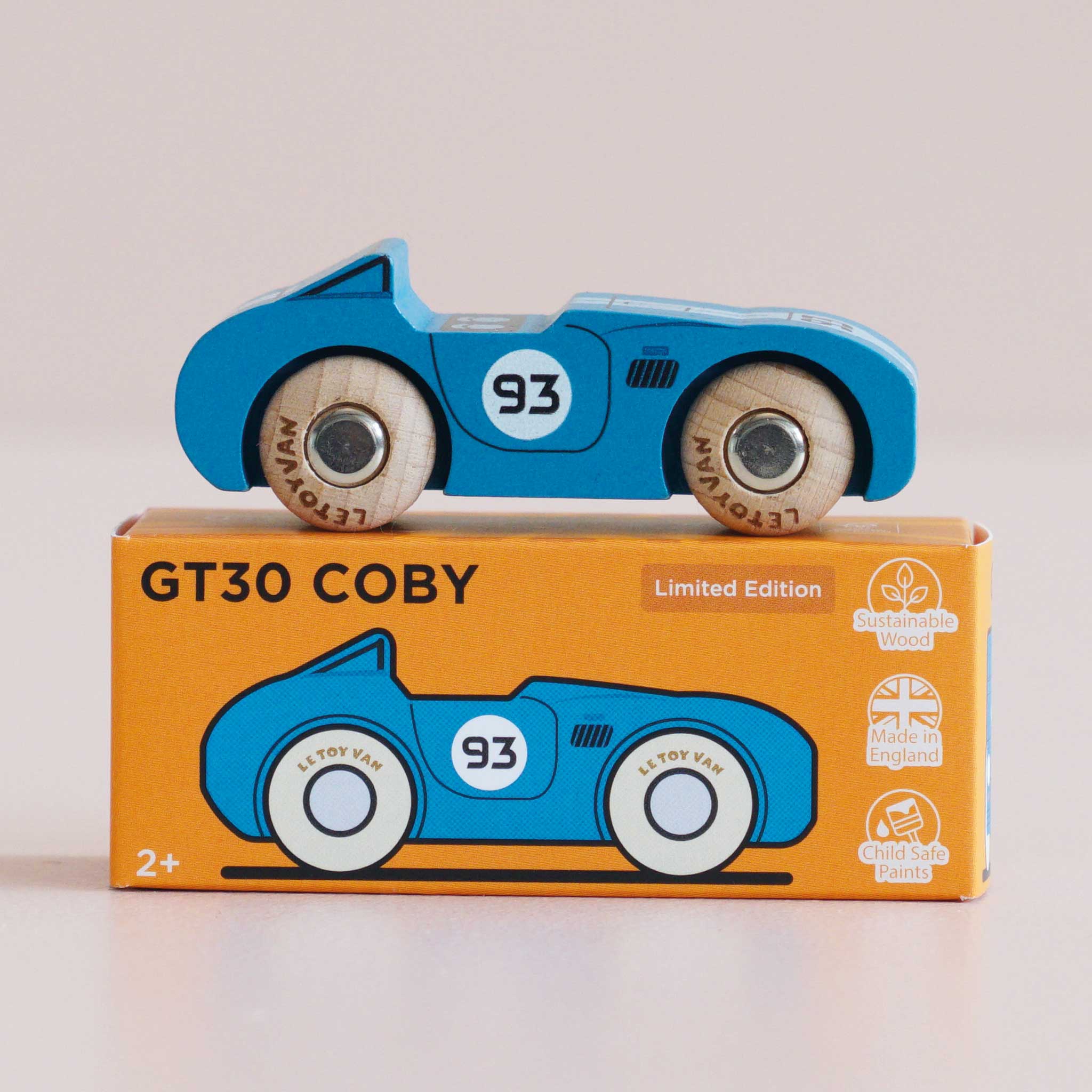 GT30 Coby No. 5 Wooden Toy Race Car