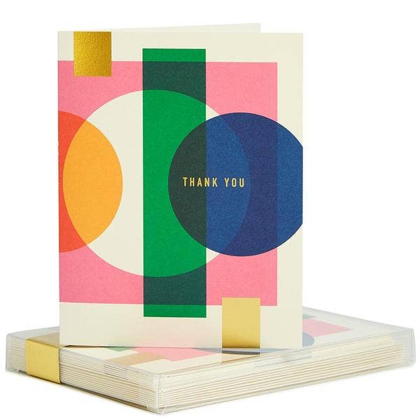 Bright Geo Thank You Cards - Boxed Set of 8