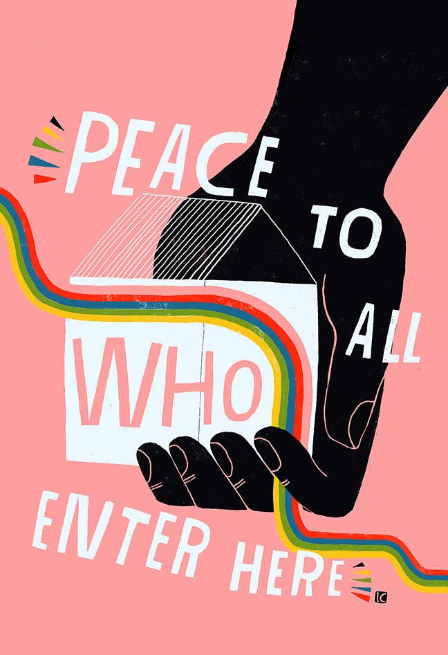 Peace To All Who Enter Here - 8.5"x11" Art Print