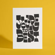 You're The Best Letterpress Greeting Card