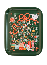 Merry Christmas Tree Bent Birch Serving Tray