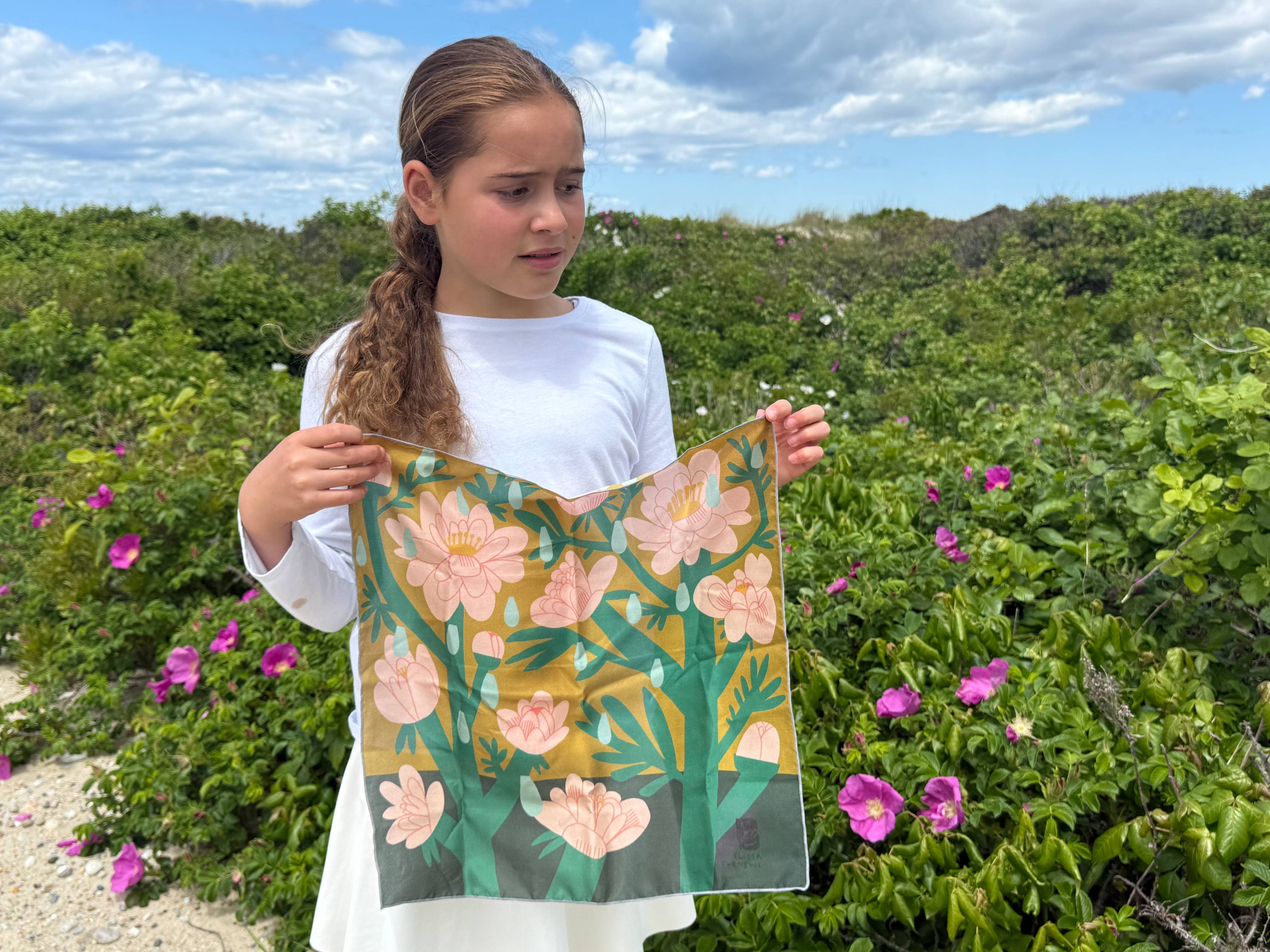April Showers 100% Silk Scarf
