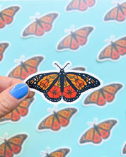 Monarch Butterfly California Poppy Sticker