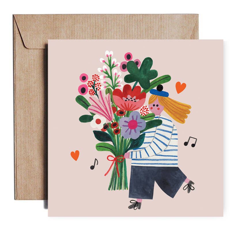 FLOWER GIRL Greeting Card