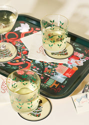 Merry Christmas Tree Bent Birch Serving Tray