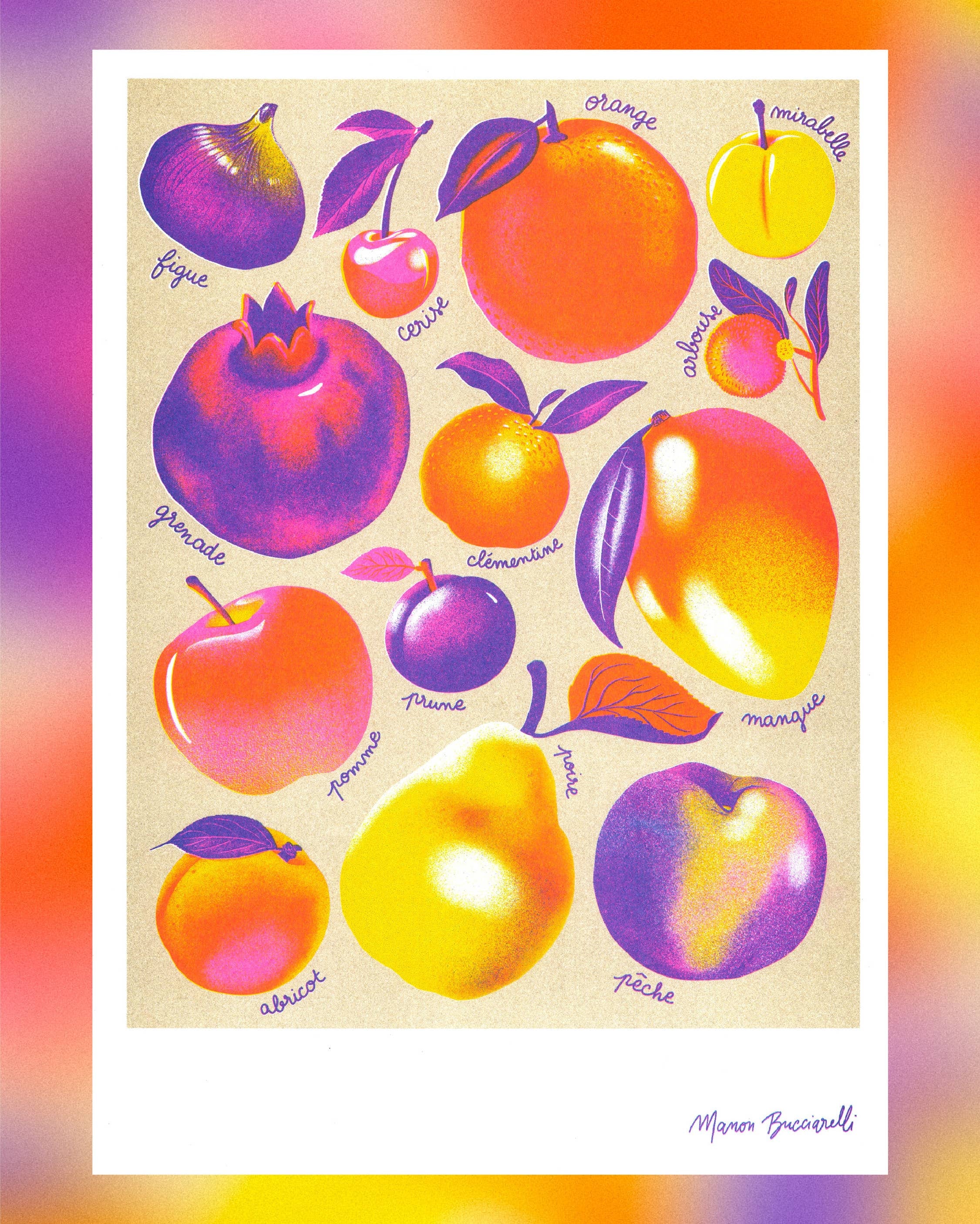 Fruits A3 Poster - Manon Bucciarelli