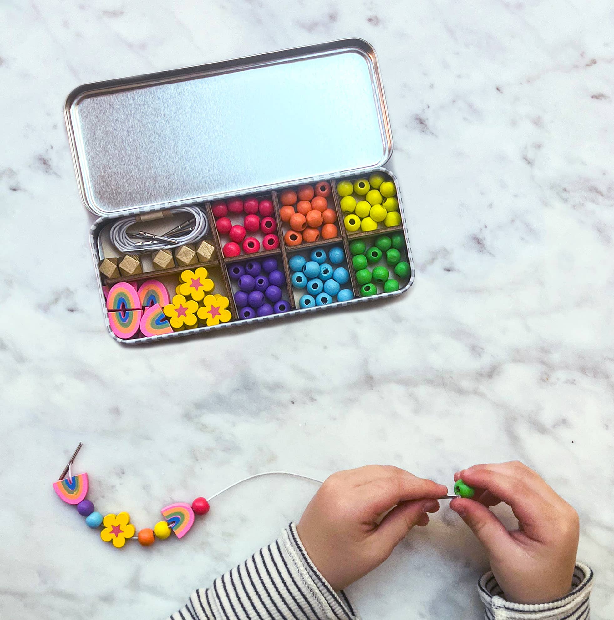 Rainbow Bracelet Bead Kit: 5 Bracelets