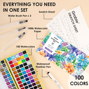 All-In-One Premium Watercolor Set of 100