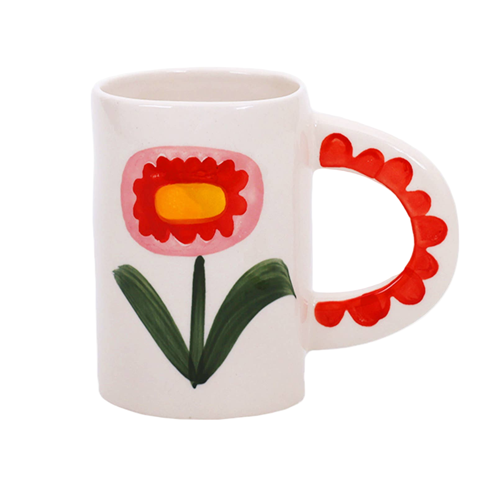 Sunflower Floral Mug 14oz. Hand-Painted