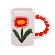 Sunflower Floral Mug 14oz. Hand-Painted