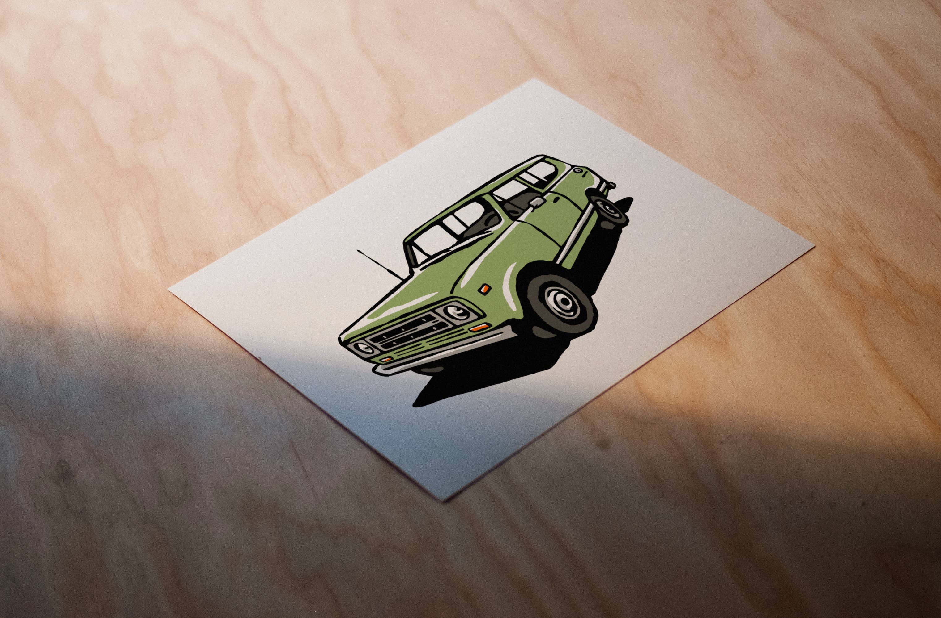 1970s Scout International Print - Vintage Car Illustration: 8x10