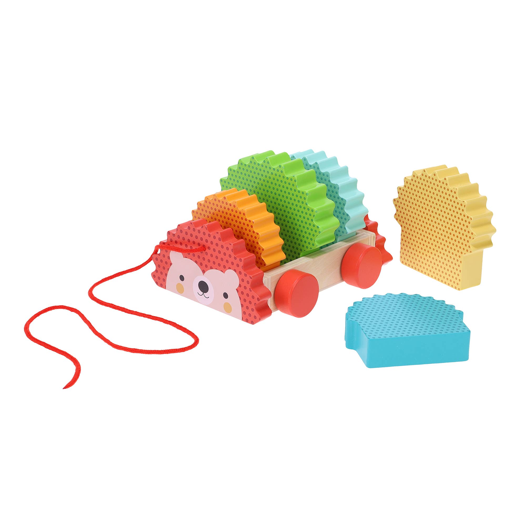 Rainbow Hedgehog Wooden Pull Toy