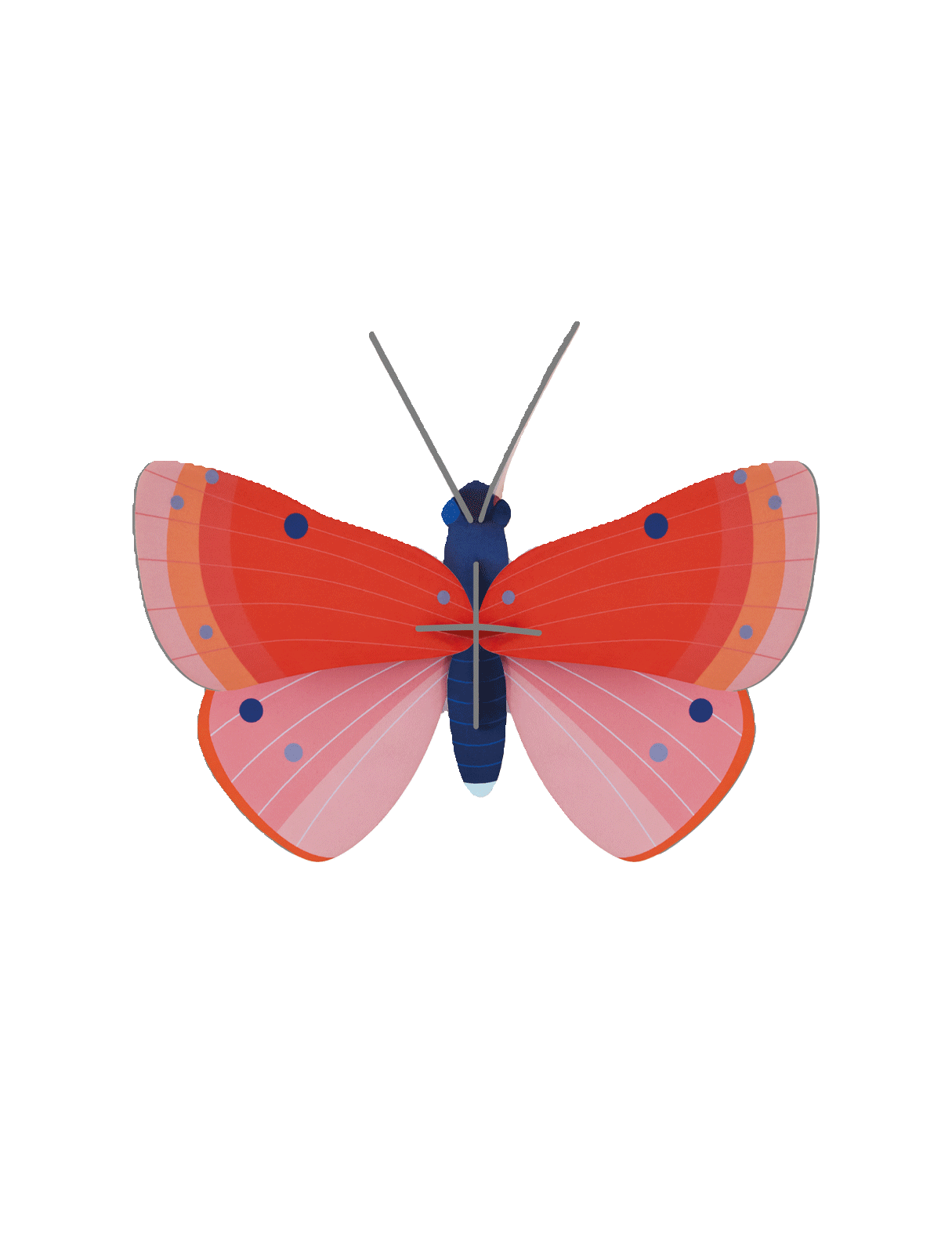 Speckled Copper Butterfly: 3D DIY Wall Art Kit