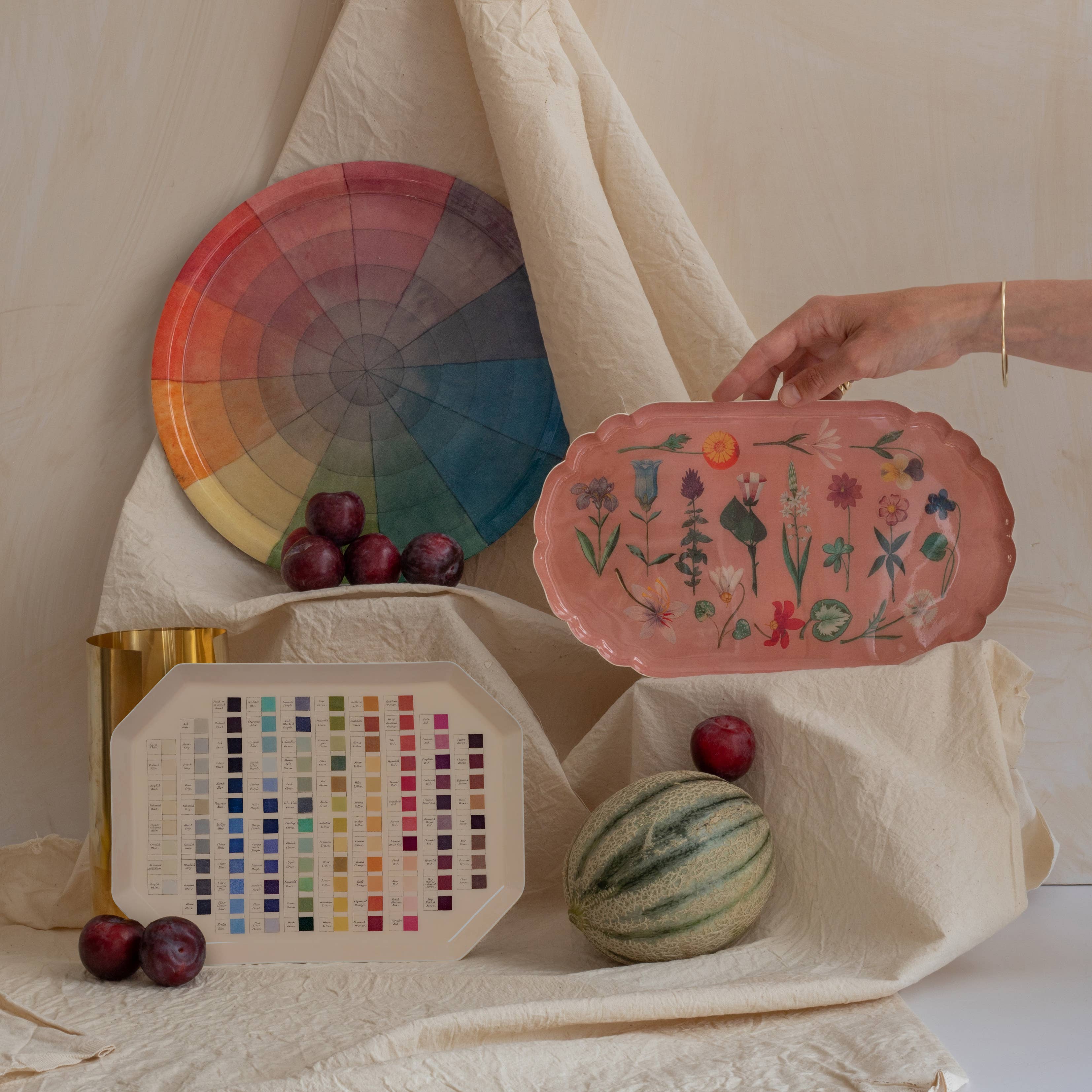 Festival of Flowers - A Scalloped Enamel Tray