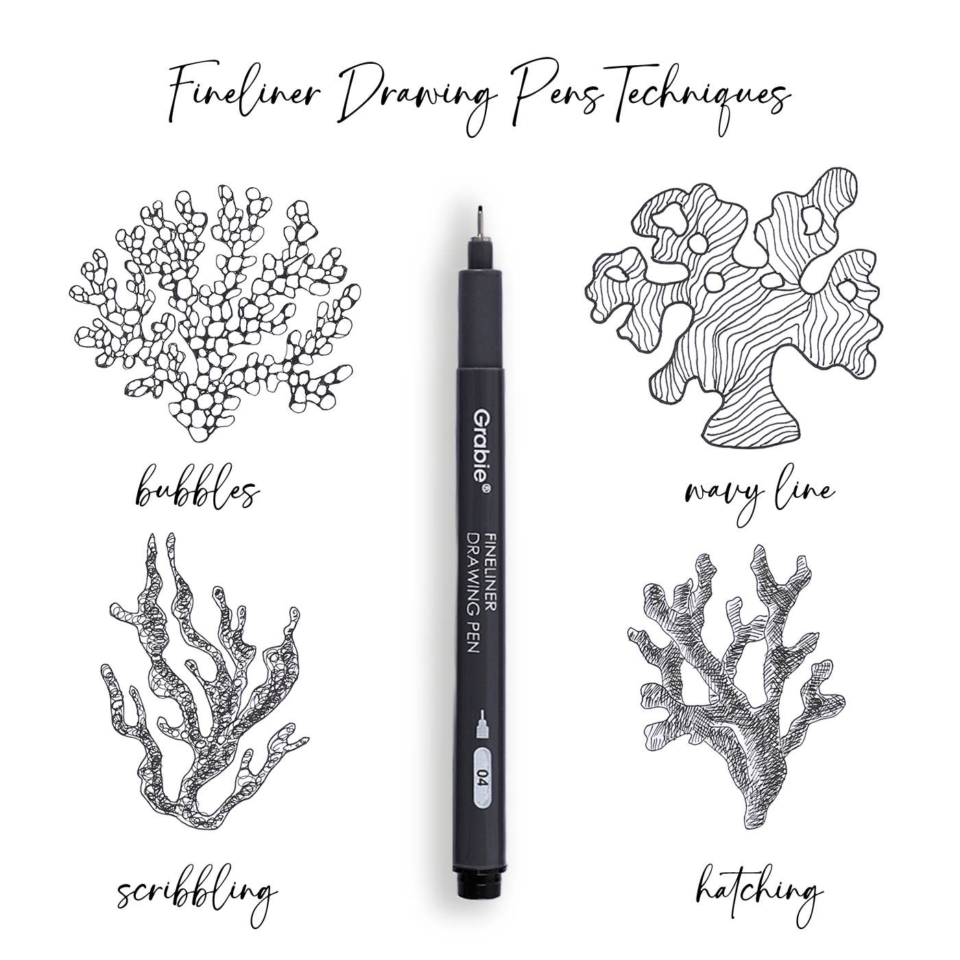 Fineliner Drawing Pen - Set Of 12