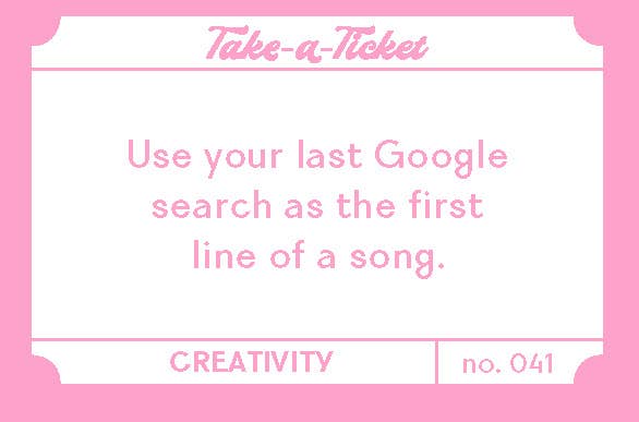 Take-a-Ticket: Creativity Prompts