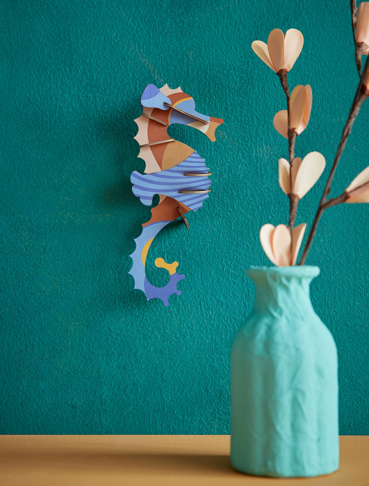Blue Ringlet Seahorse 3D DIY Wall Art