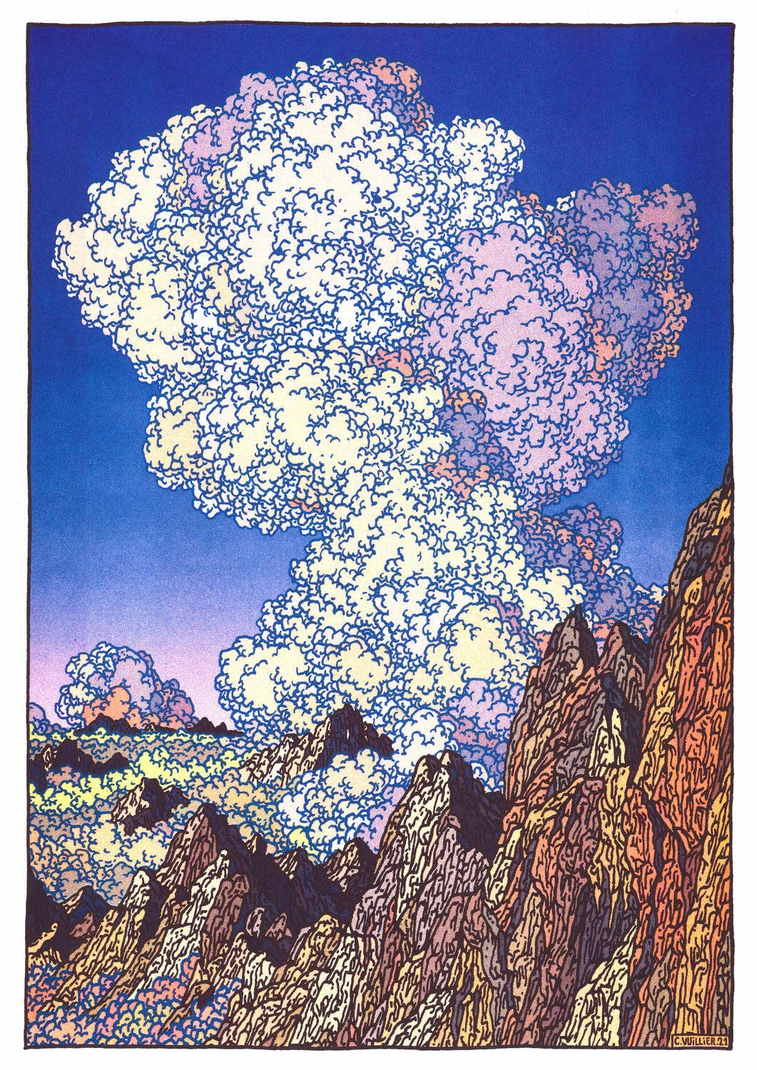Les Dents du Midi - A3 poster - Clement Vuillier