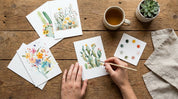 Desert Blooms - All in One Watercolor Postcards Paint Set