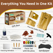 Modern Birdhouse Woodworking Kit