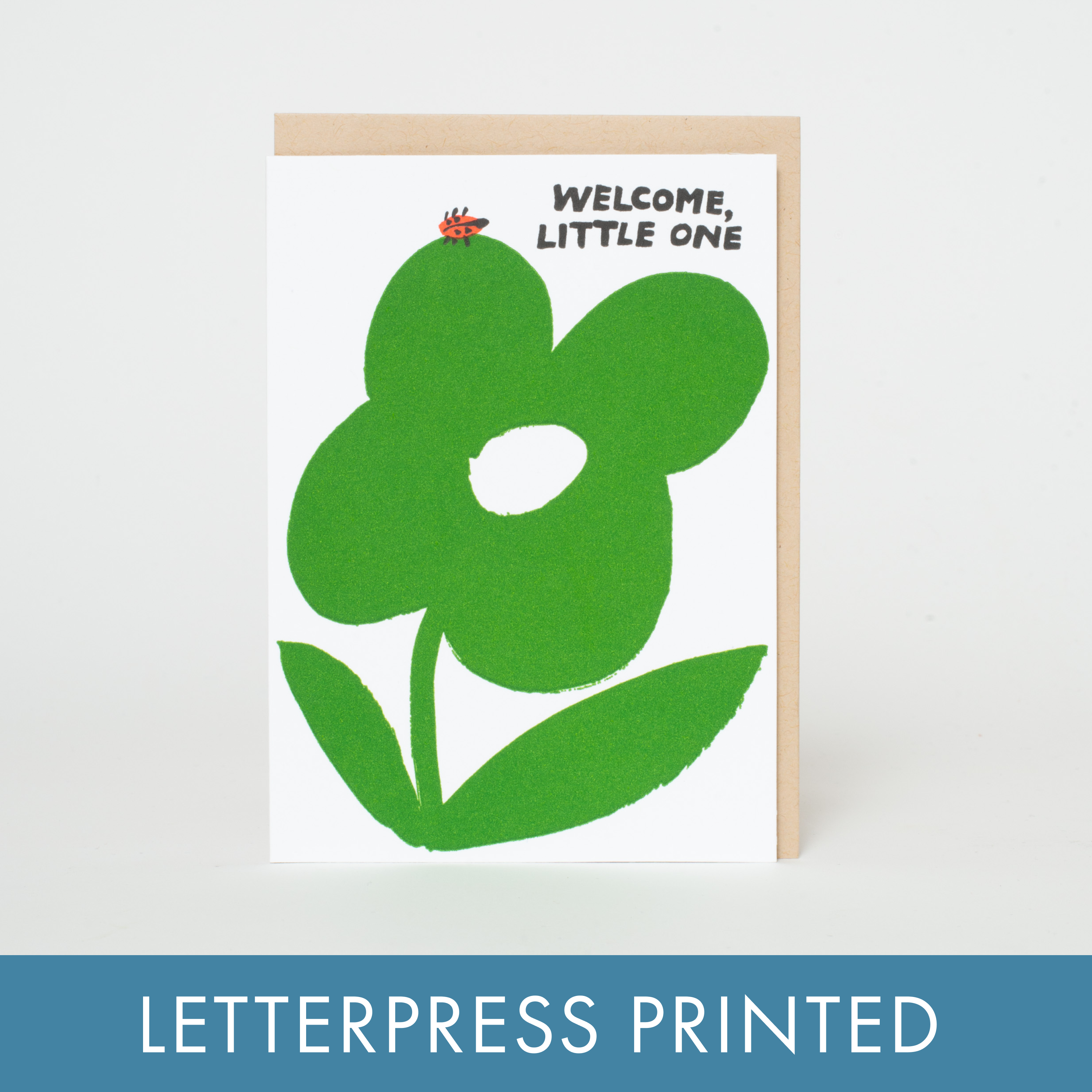 Welcome, Little One Letterpress Greeting Card