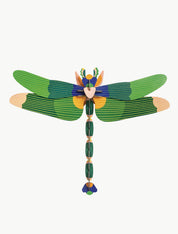 Giant Green Dragonfly 3D Wall Art