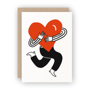 Holding Your Heart Letterpress Greeting Card