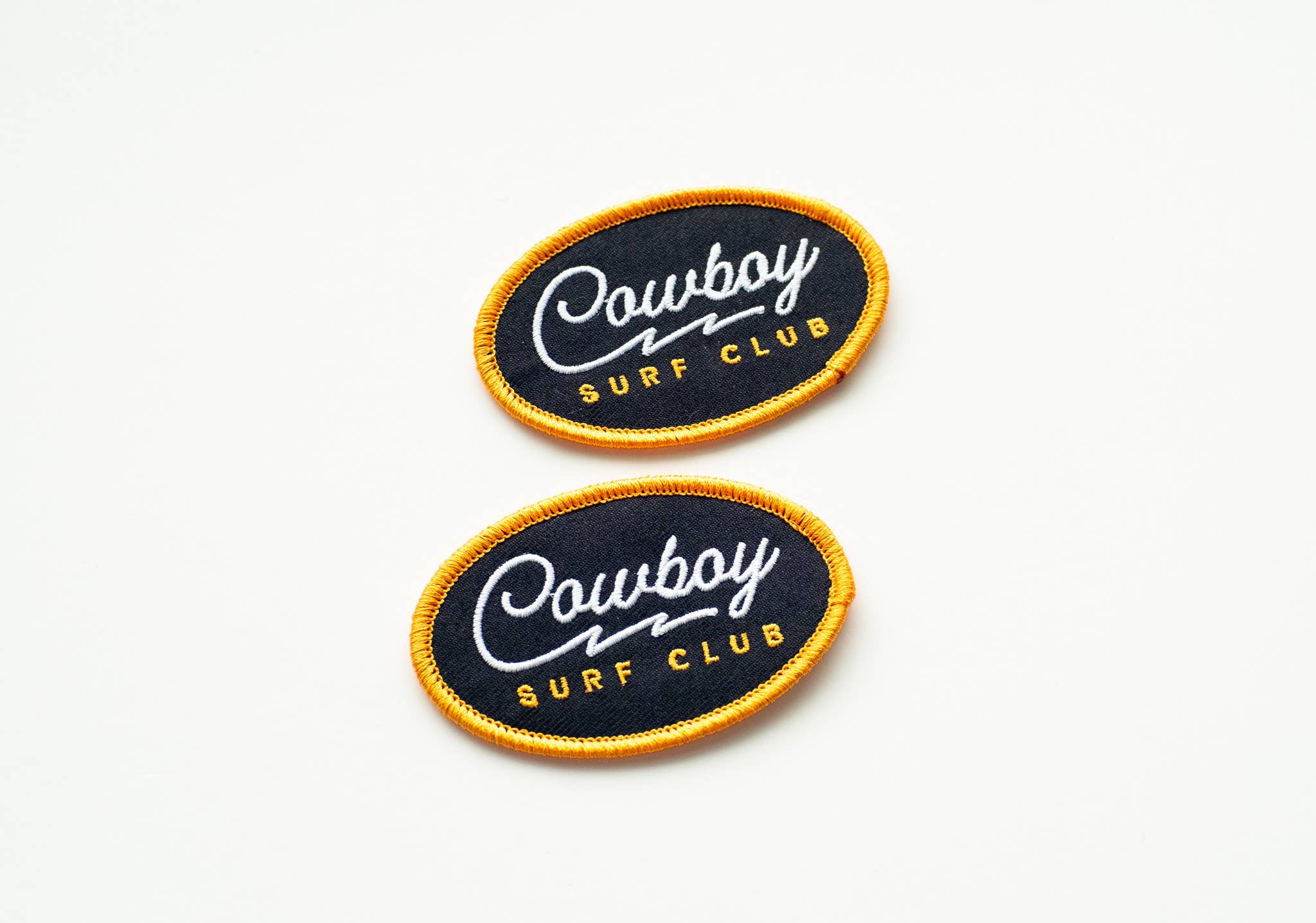 Cowboy Surf Club Embroidered Iron on Patch: No