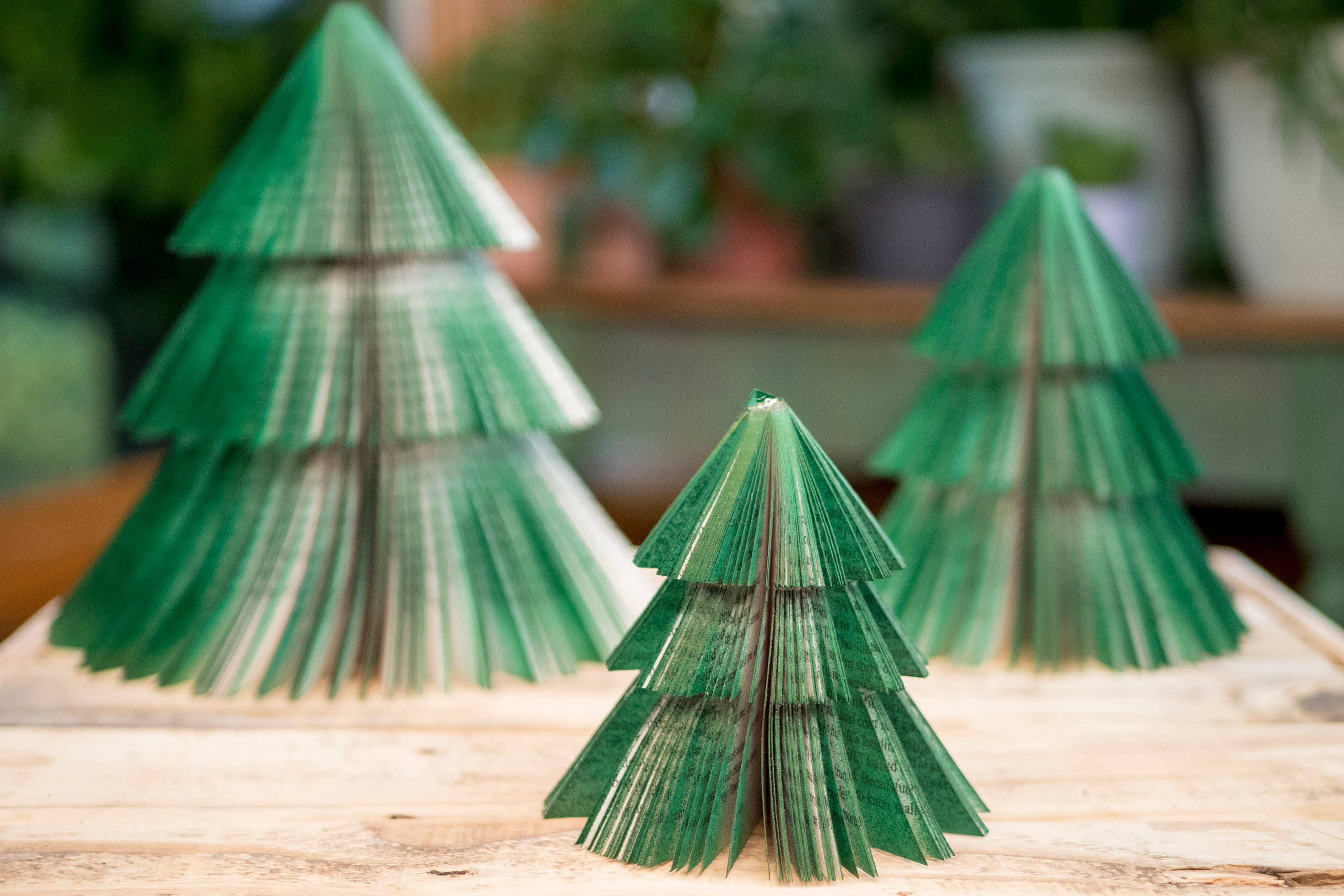 Large Book Pages Christmas Tree