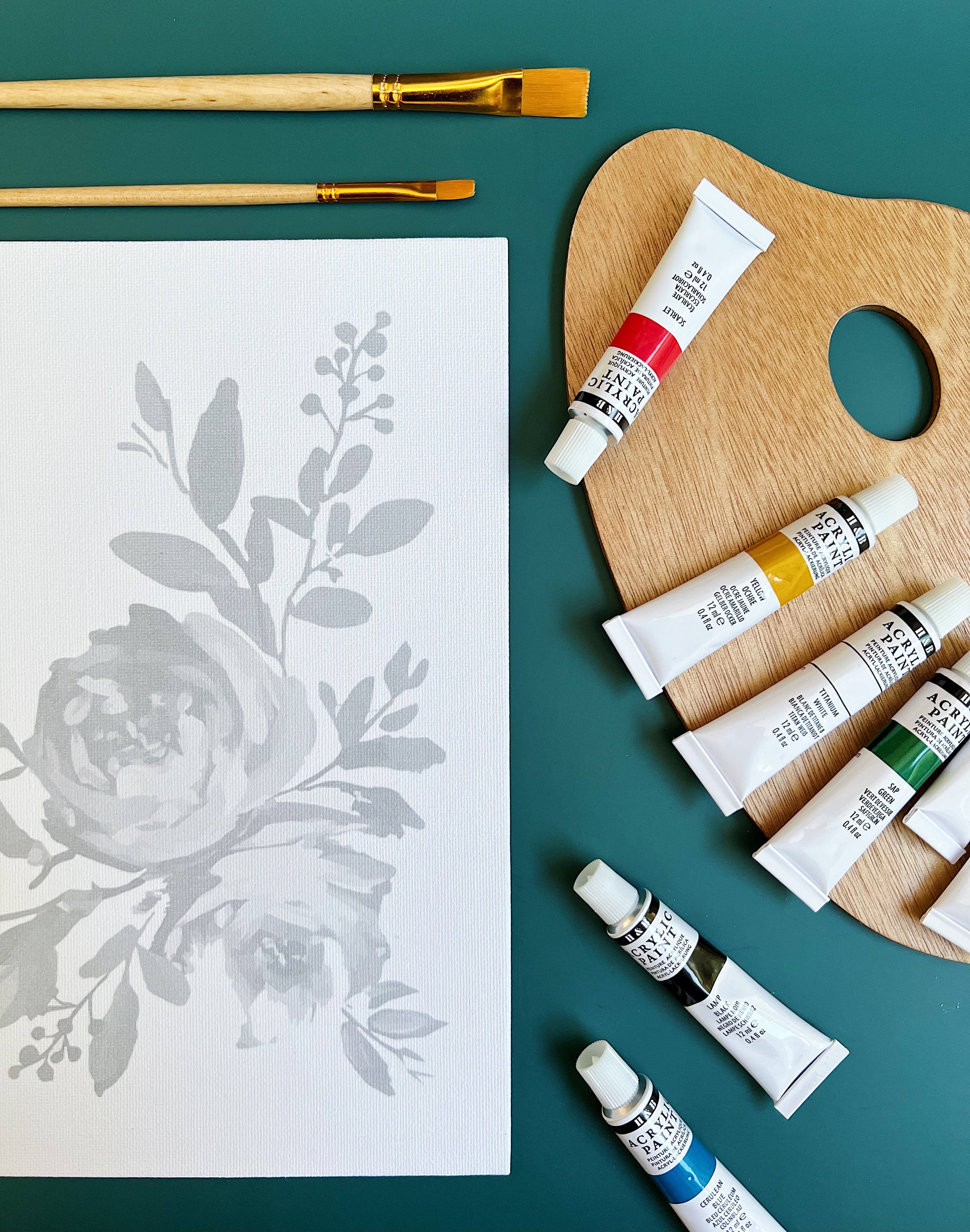 Abstract Roses Painting Kit