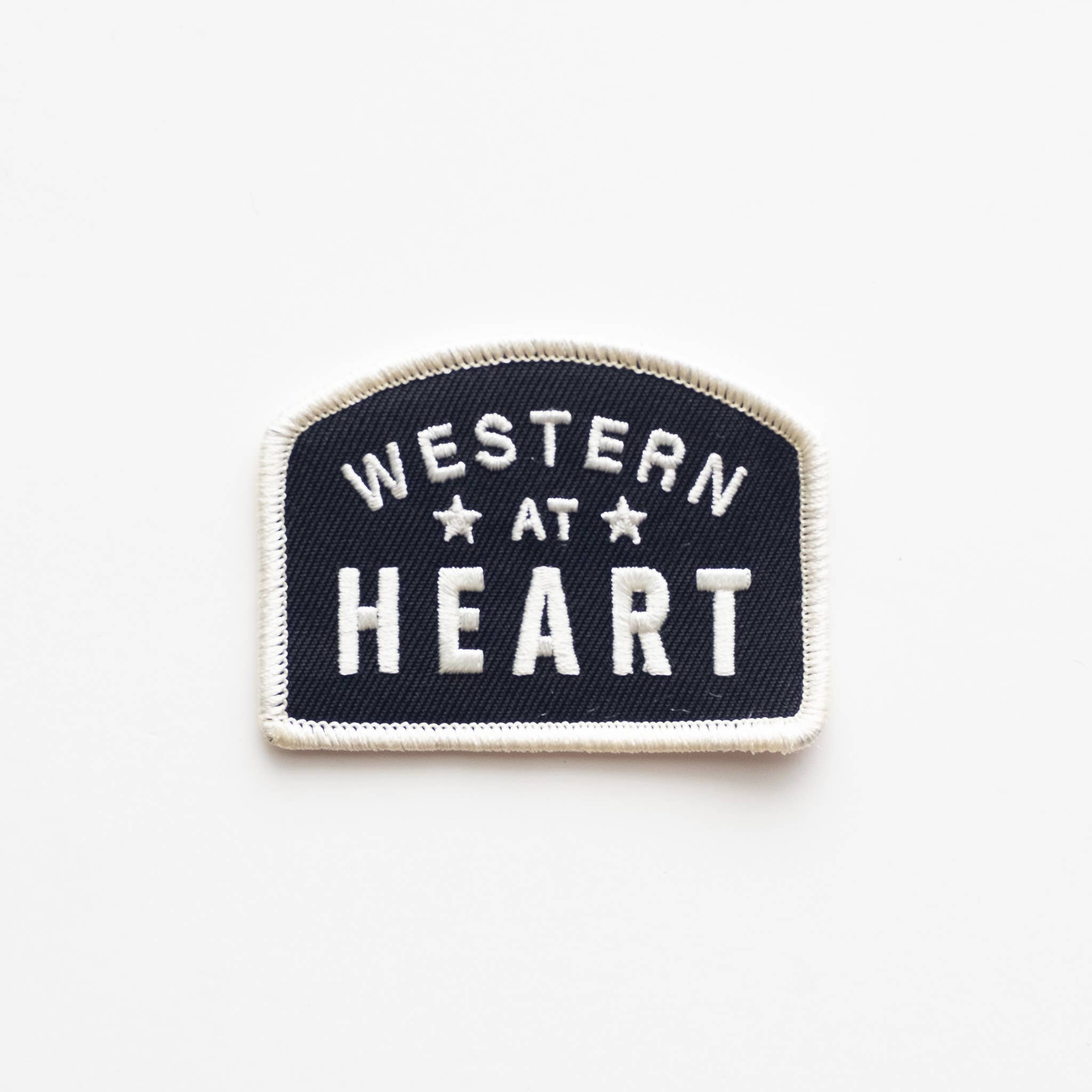 Western at Heart Embroidered Iron on Patch