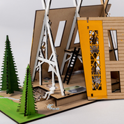 Evergreen Cabin Architectural Model Building Kit