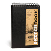 Medium Sketchbook Landscape 10x7"-Spiral Bound Hardcover (Black)