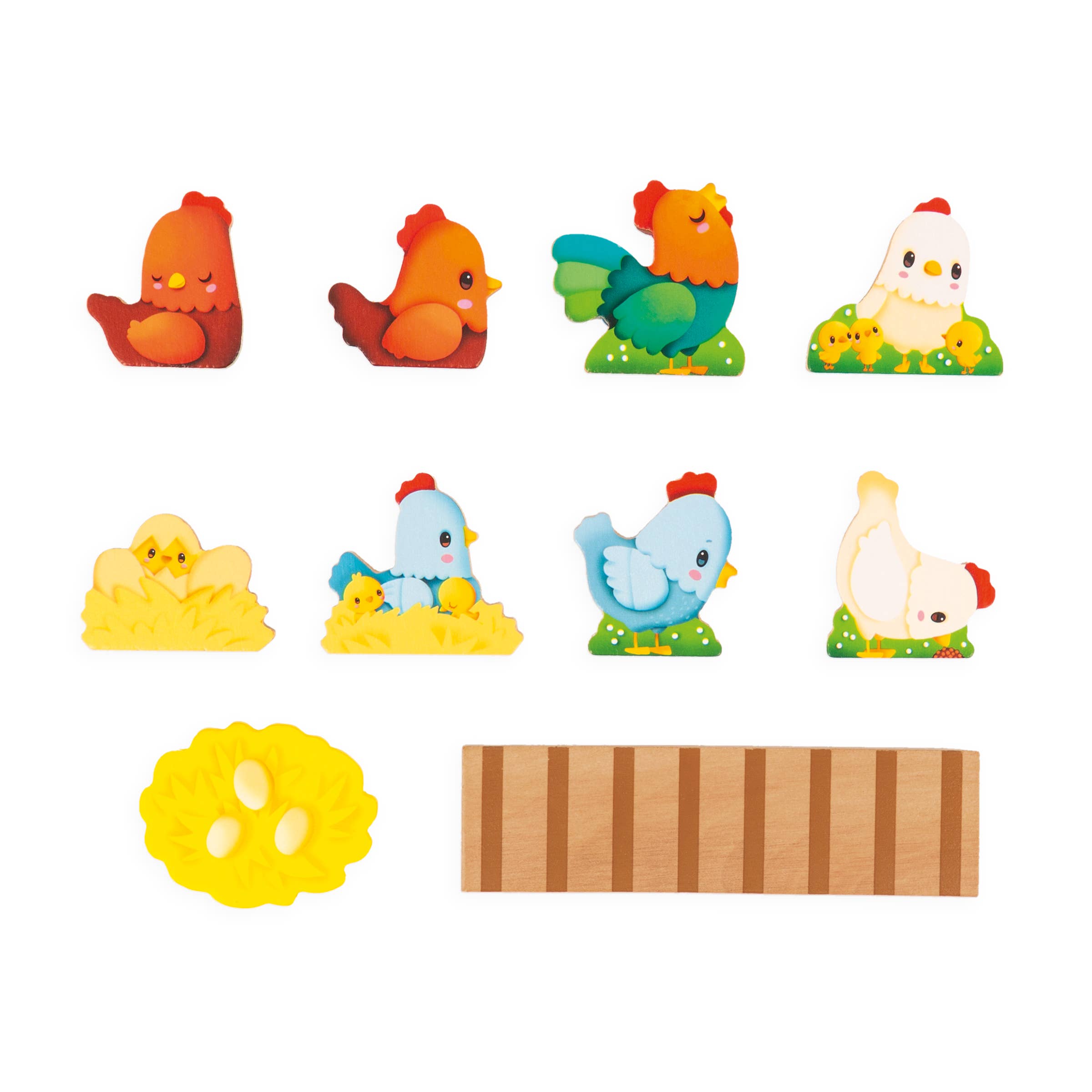 My First Henhouse - 10 Piece Wooden Toy Set
