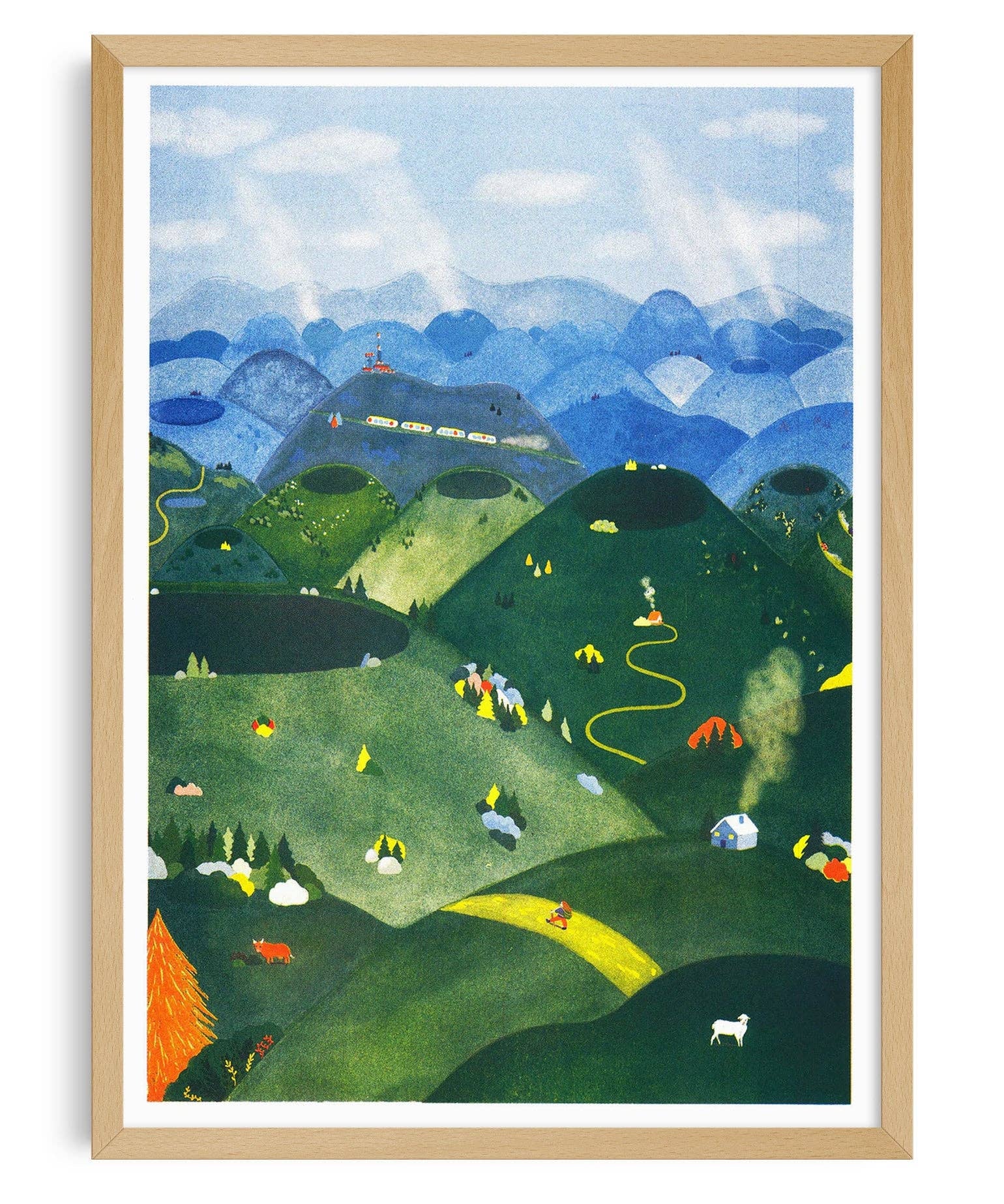 Chaîne des Puys Poster A3 - Charline Collette