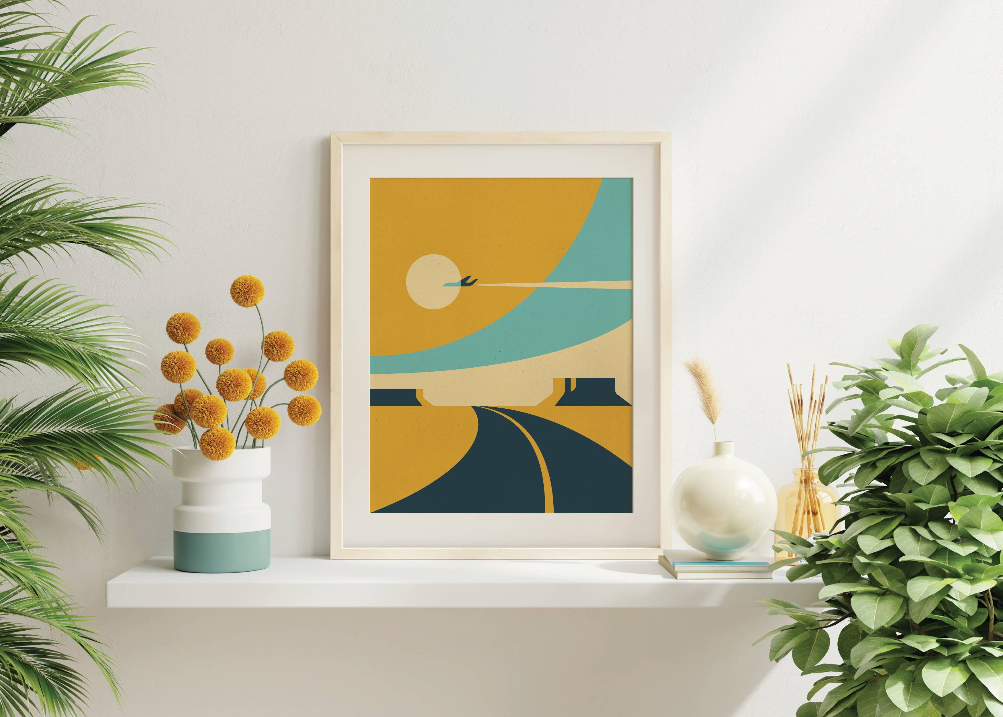 Horizons: Desert - 11"x14" Three-Color Screen Print