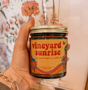 Vineyard Sunrise 8 oz Amber Jar Coconut Wax Candle