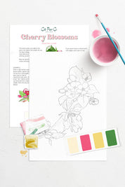 Cherry Blossoms Watercolor Painting Kit