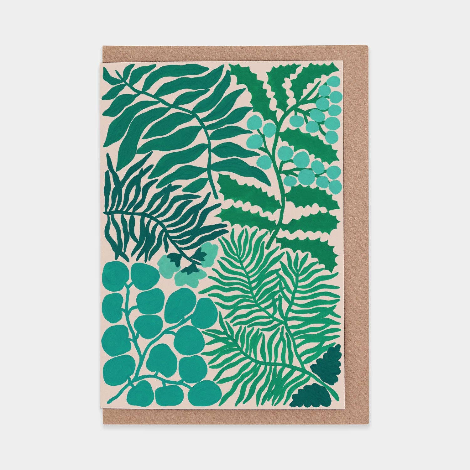 Christmas Greenery Greetings Card