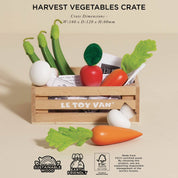 Harvest Vegetables Wooden Market Crate