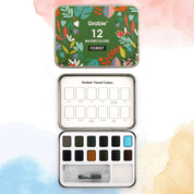Forest Color Watercolor Pocket Set Of 12 With Brush