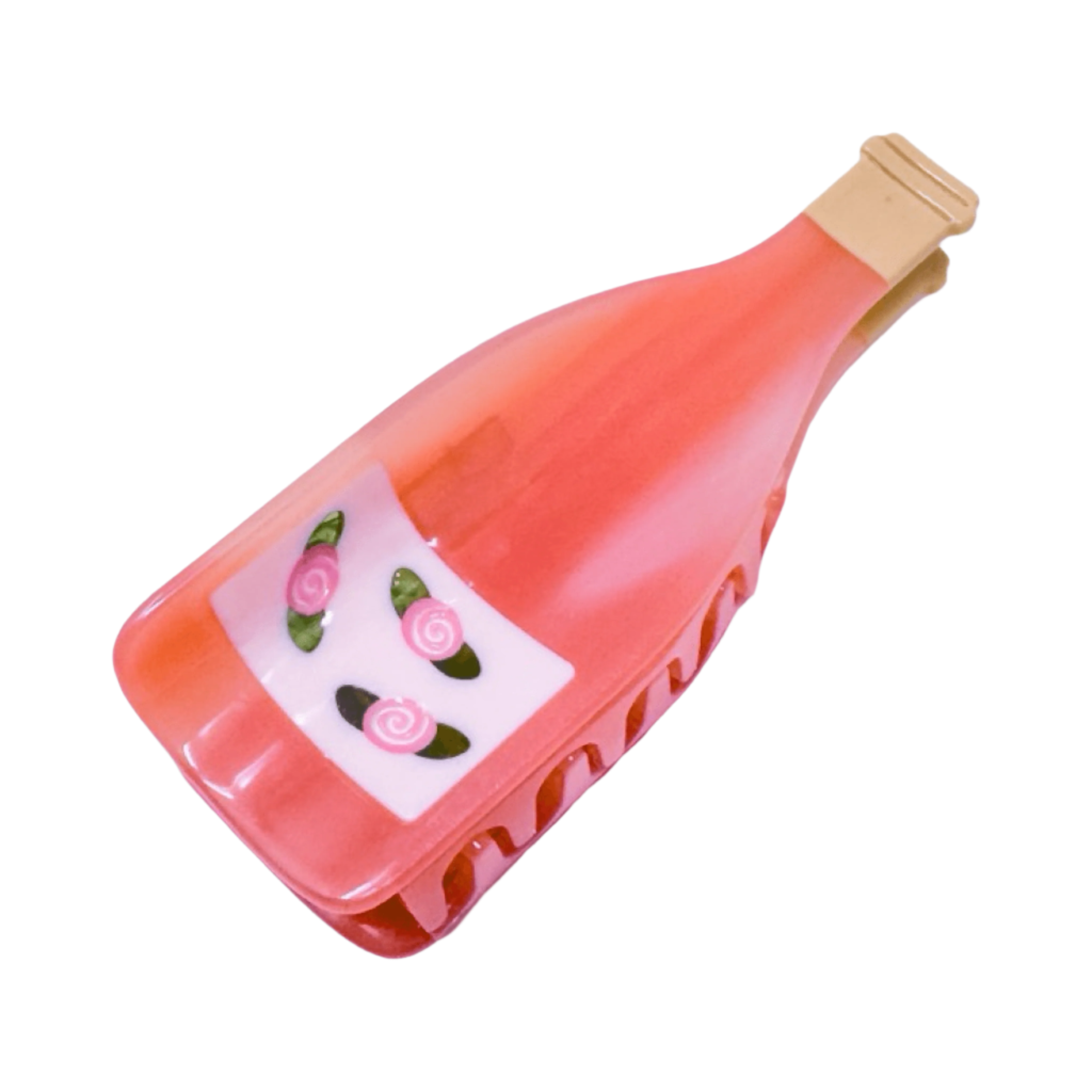 Large Rose Wine Bottle Hair Claw Clip