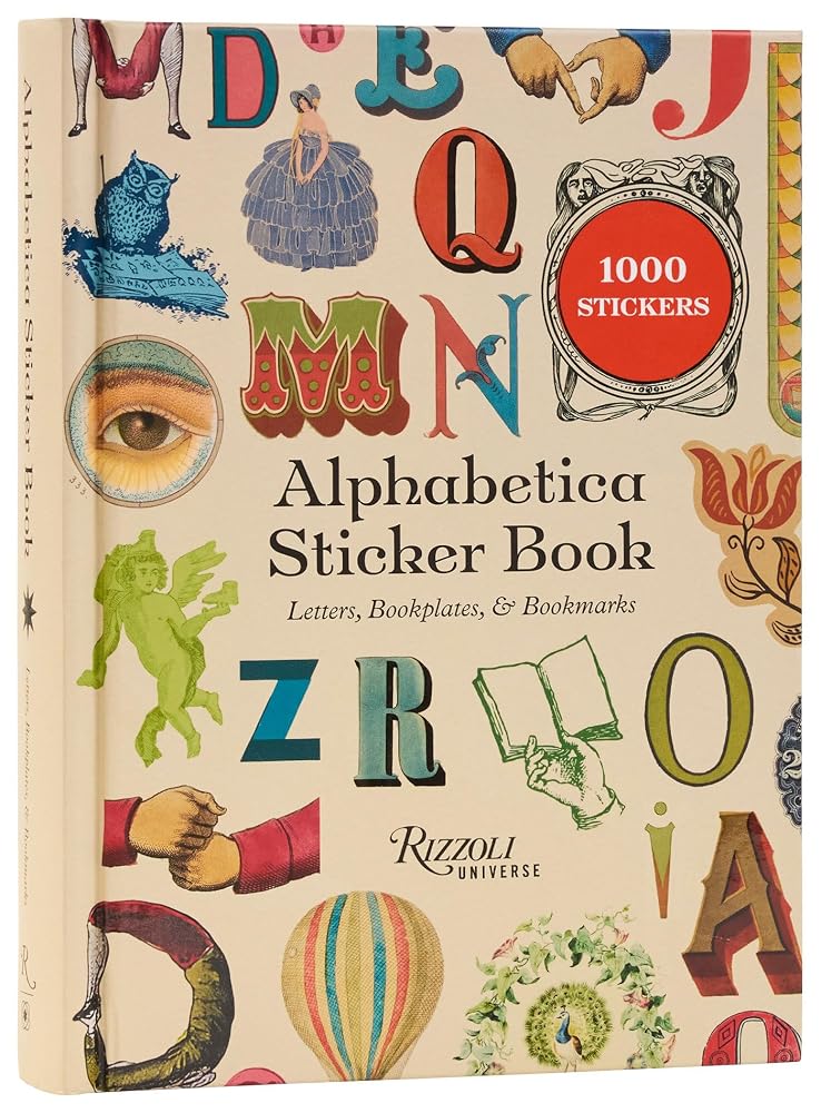 Alphabetica Sticker Book: Letters, Bookplates, and Bookmarks cover image