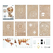 Luminous Globe: DIY Wooden Puzzle